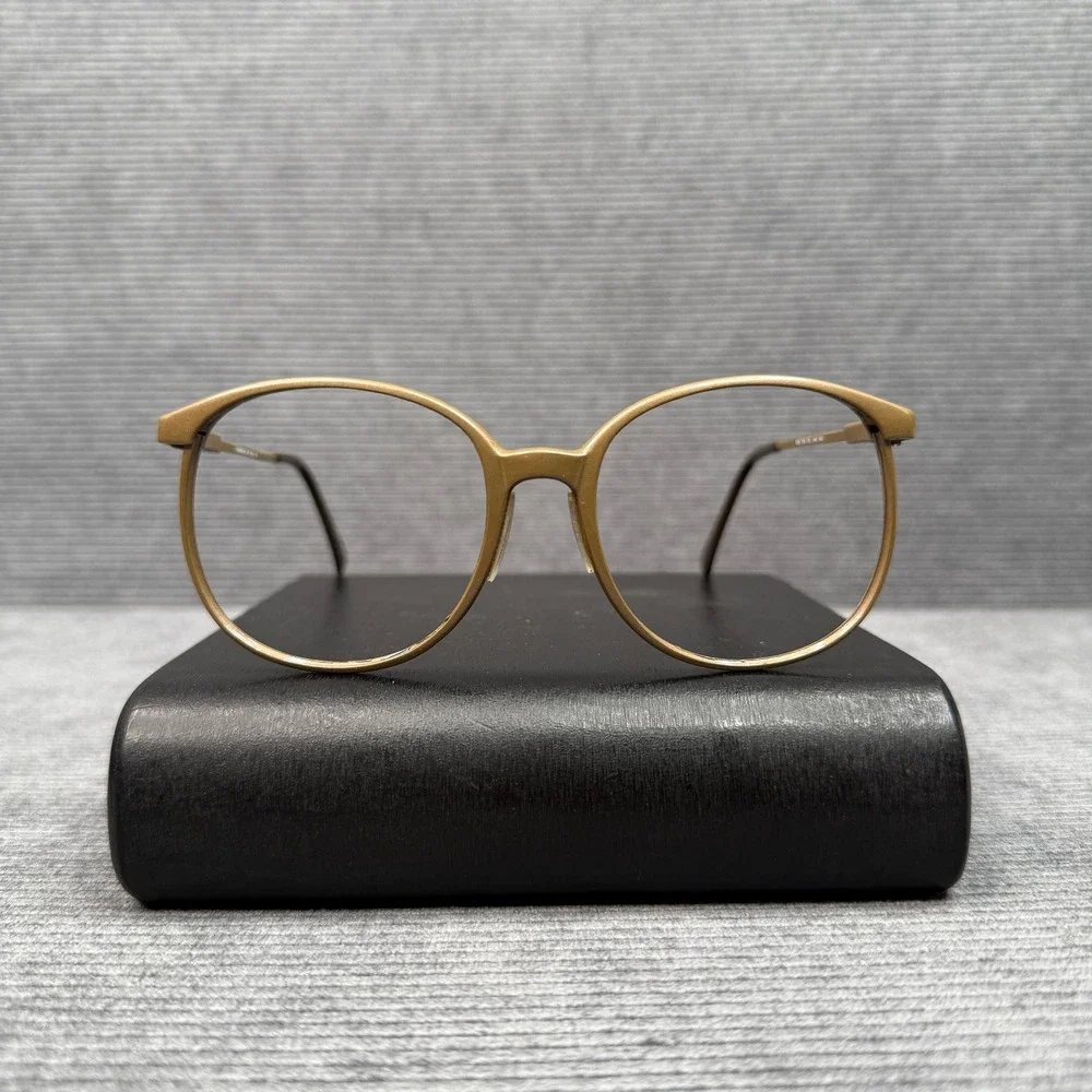 Carbonyl by Viva‎ Vintage Round Gold Eyeglasses Frames Japan Mod 728 Col 044 140